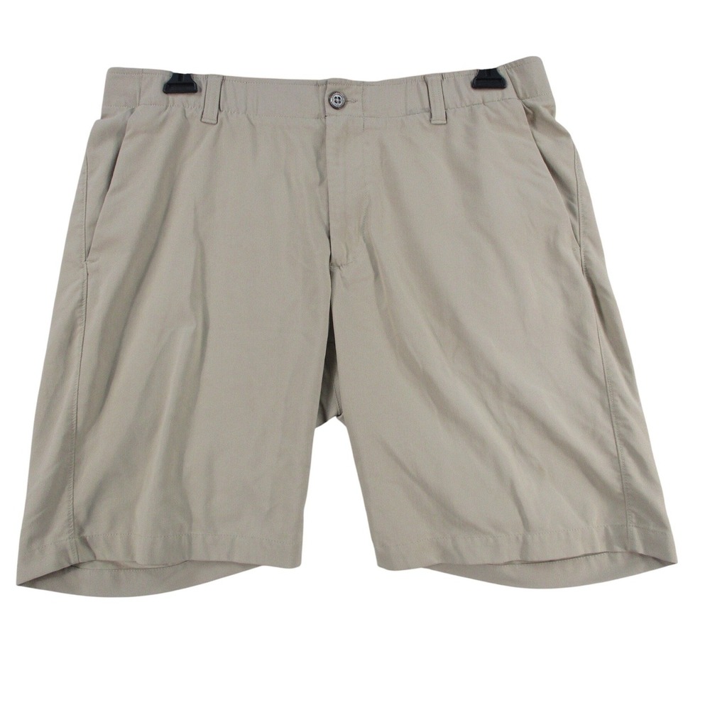 Under Armour Heatgear Mens Tan Khaki Golf Performance Shorts Size 38